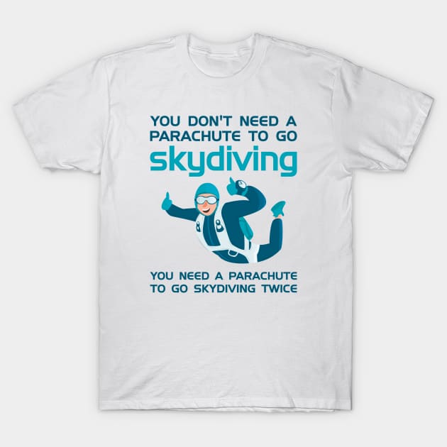 Parachute Skydiving T-Shirt by LuckyFoxDesigns